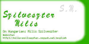 szilveszter milis business card